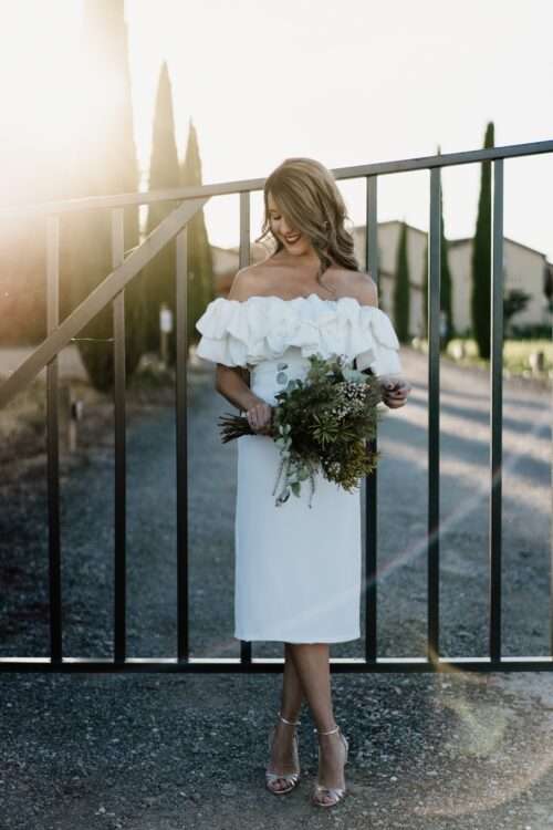 Vestido volantes blanco Rocío
