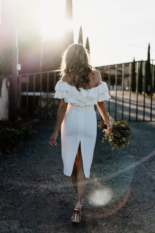 Vestido volantes blanco Rocío
