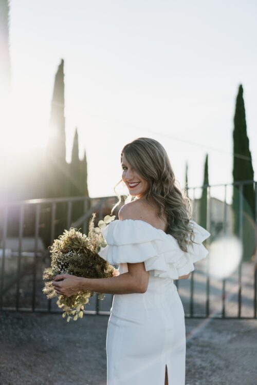 Vestido volantes blanco Rocío