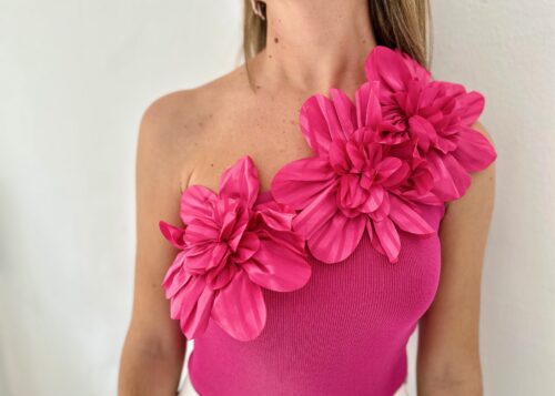 Body flores fucsia