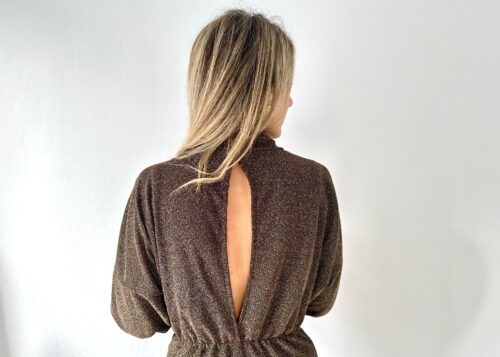 Vestido brilli bronce