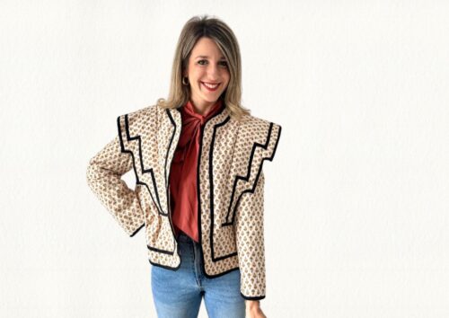 Chaqueta acolchada mostaza