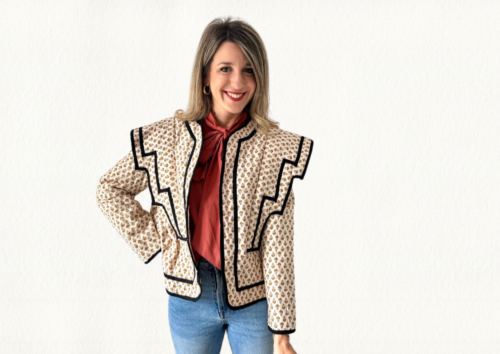 Chaqueta acolchada mostaza