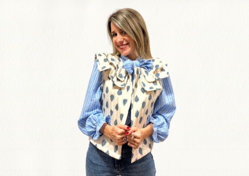 Chaleco acolchado azul