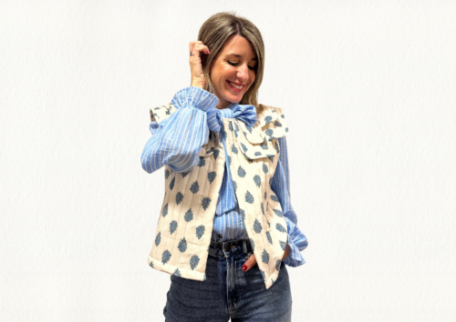 Chaleco acolchado azul