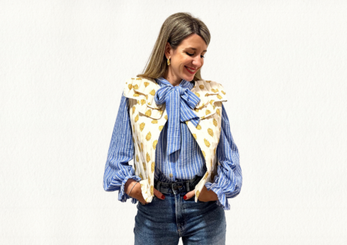 Chaleco acolchado mostaza