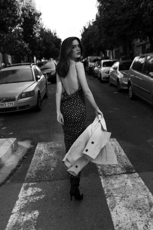 Vestido topos gasa