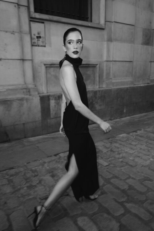 Vestido halter negro