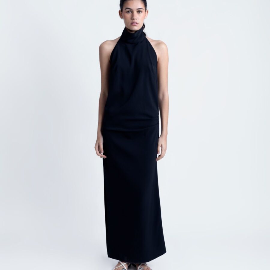 Vestido halter negro