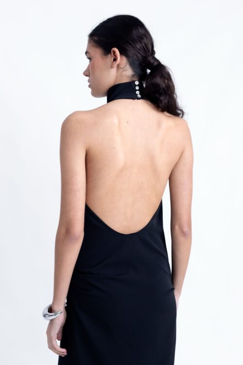Vestido halter negro