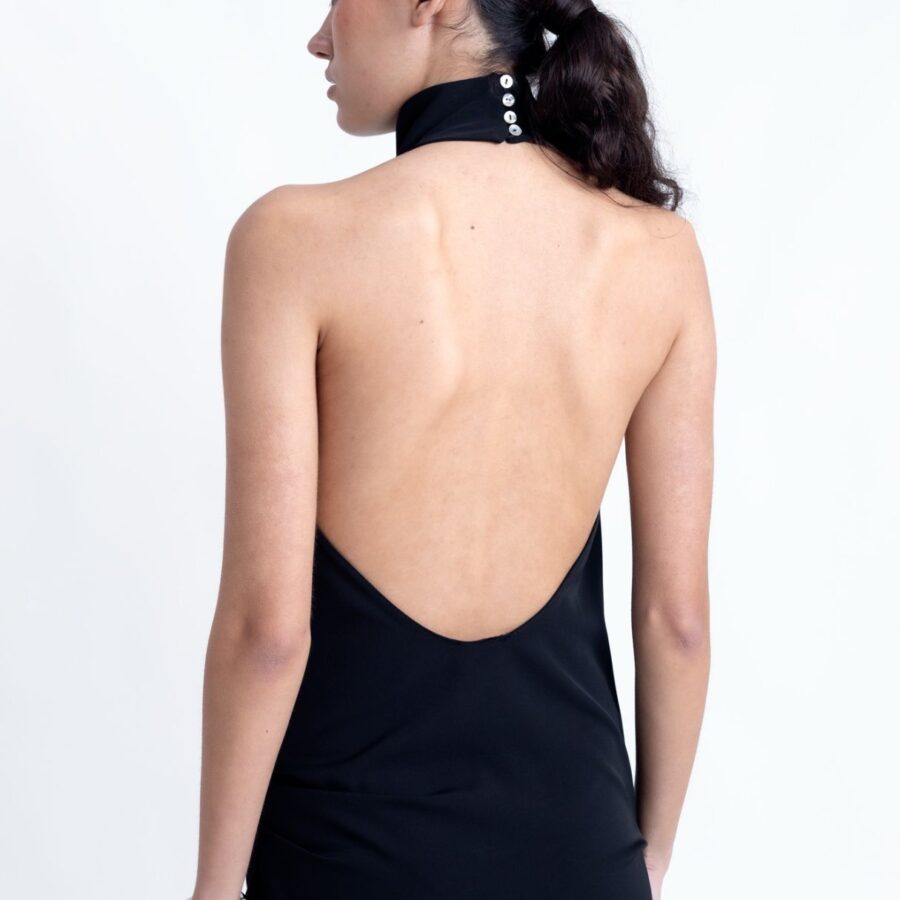 Vestido halter negro