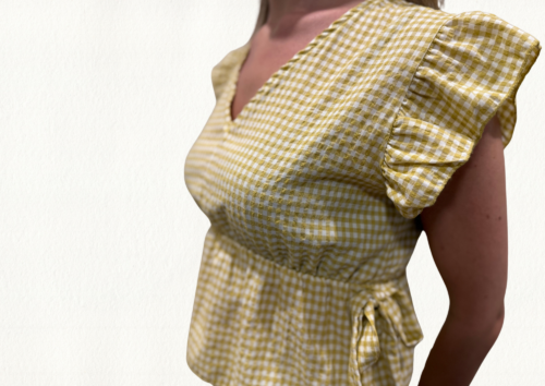 Conjunto vichy mostaza