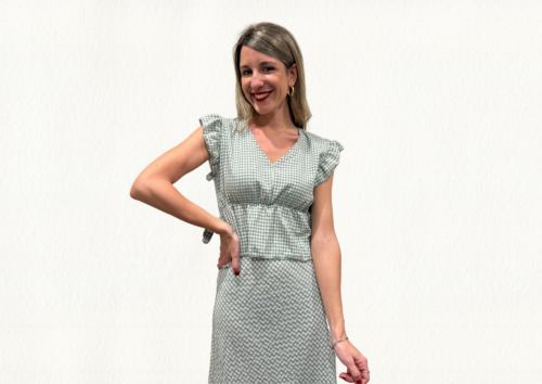 Conjunto vichy verde