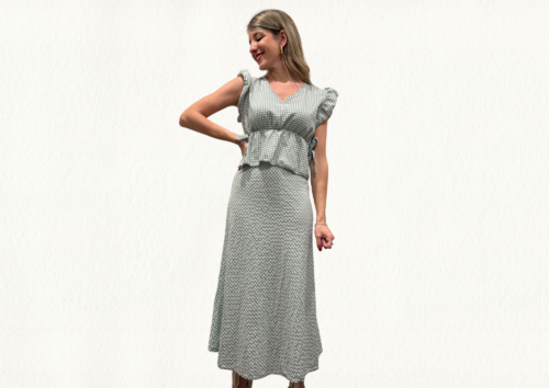 Conjunto vichy verde