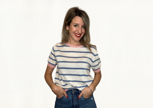 Top punto azul