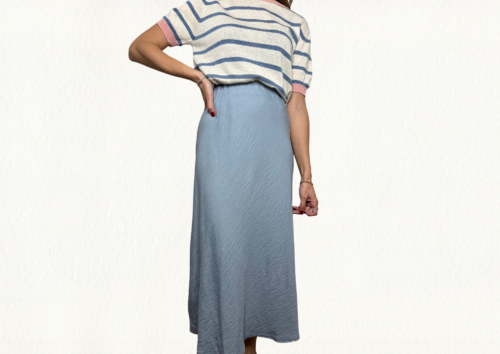 Falda fluida azul