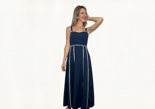 Vestido bies azul