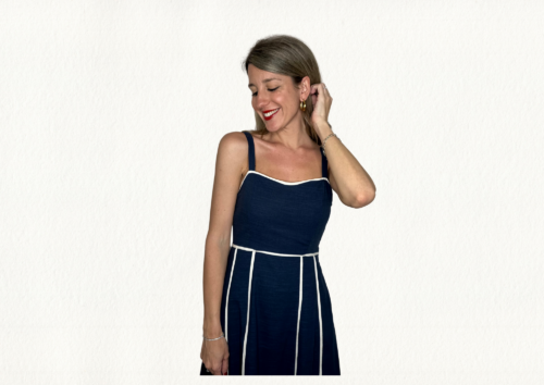 Vestido bies azul