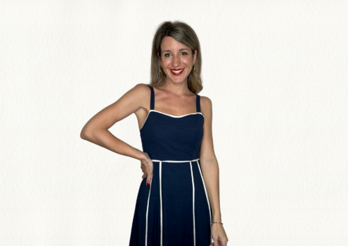 Vestido bies azul