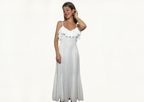 Vestido volante blanco