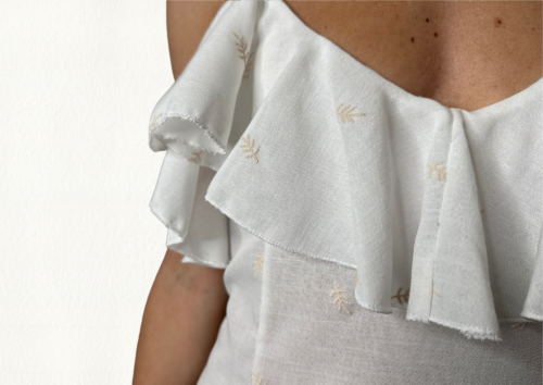 Vestido volante blanco
