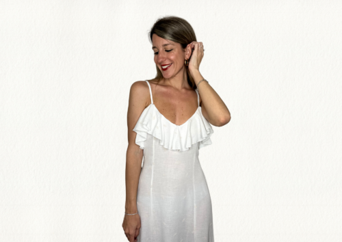 Vestido volante blanco