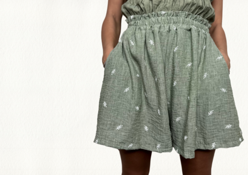 Short lino verde