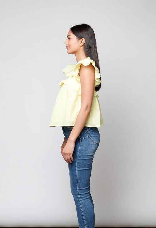 Blusa de algodón amarilla