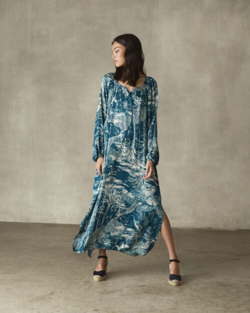 Vestido LH fluido largo selva