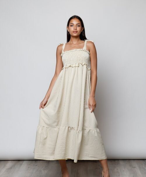 Vestido rayitas amarillo