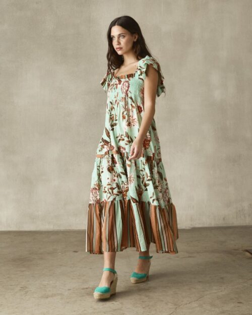 Vestido plumeti largo LH