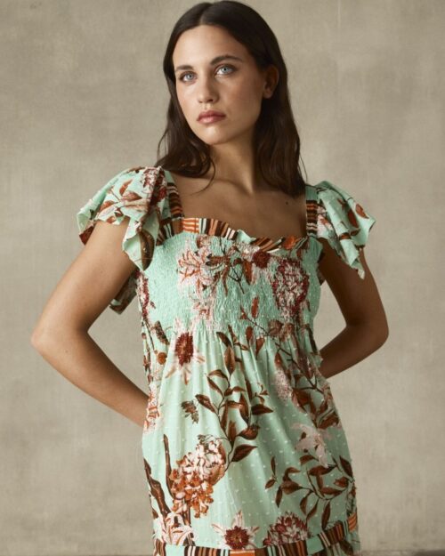 Vestido plumeti largo LH