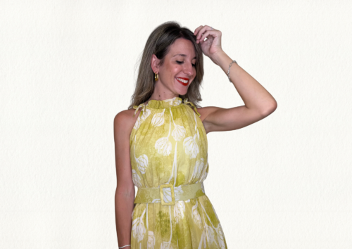 Vestido estampado lima