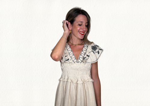 Vestido corto bordado