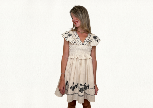 Vestido corto bordado