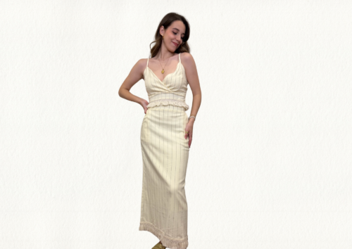 Conjunto top y falda diplomático