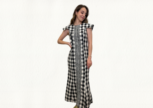 Vestido vichy negro