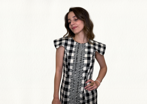 Vestido vichy negro
