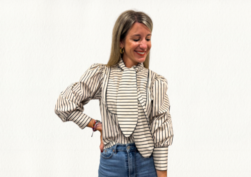 Blusa rayas blanca y negra