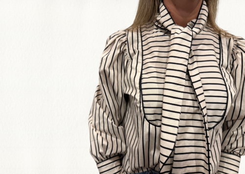 Blusa rayas blanca y negra