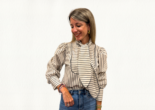 Blusa rayas blanca y negra