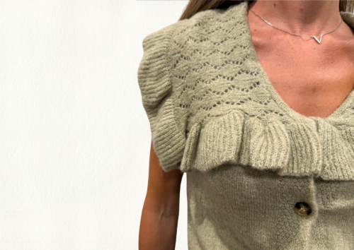 Chaleco de punto beige