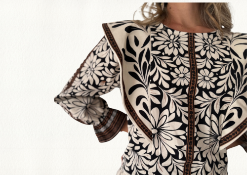 Conjunto estampado crudo y negro